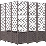  Vrtna sadilica s rešetkom smeđa 120 x 120 x 136 cm PP | shoptok.hr