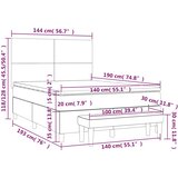 s oprugama i madracem tamnoplavi 140x190 cm baršunasti | shoptok.hr