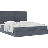  Okvir kreveta s madracima tamnosivi 200x200cm baršunasti | shoptok.hr