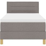  Postelja s škatlastim dnom z vzmetnico Taupe 100x200 cm Tkanina, (22082836) | Shoptok.si