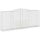  Obokane gabion košare 4 kosi 400x50x160/180 cm pocinkano železo, (20758470) | Shoptok.si