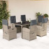vidaXL 7-dijelni vrtni blagovaonski set sivi od poliratana | shoptok.hr