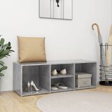 vidaXL Klop za shranjevanje čevljev siva 105x35x35 cm iverna plošča Cene