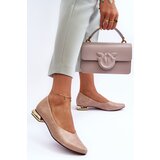 Kesi Leather ballerinas with flat heels beige vaani