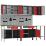  Set za pohranu alata od 10 komada crvene boje umjetno drvo i metal | shoptok.hr