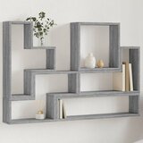 vidaXL Stenska polica siva sonoma 96x12x64 cm inženirski les | Shoptok.si