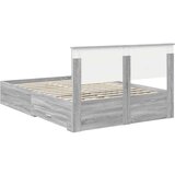  Okvir za krevet s uzglavljem Siva Sonoma 135 x 190 cm | shoptok.hr