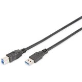 Digitus USB kabel USB 3.2 gen. 1 (USB 3.0) USB-A vtič\, USB-B vtič 1.80 m črna okrogel\, trojno oklopljen DB-300115-018-S, (20416101) | Shoptok.si