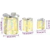 vidaXL Dekoracija Darilne Škatle 3 pcs Toplo bela PET | Shoptok.si