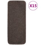 vidaXL Protuklizni otirači za stepenice 15 kom 60 x 25 cm smeđi Cijene