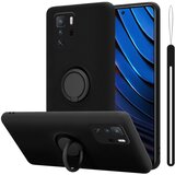  case, združljiv s xiaomi v tekoči črni barvi - zaščitni pokrov iz fleksibilnega silikona tpu z obročem, (20590268) | Shoptok.si
