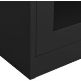  Uredski ormarić antracit 90x40x180 cm čelik i kaljeno staklo | shoptok.hr