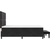  Krevet s opruga kutije s uzglavljem Crna 200 x 140 cm Baršun | shoptok.hr