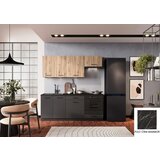 Stolkar KUHINJSKI BLOK ANIKA 200 CM - GRAFIT SIVA/ARTISAN HRAST-rni marmor | shoptok.hr