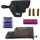 Pištolj za igru Revolver ZP-5 sa metom i mekanim patronama - crni | shoptok.hr