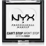 NYX Professional Makeup Can't Stop Won't Stop Mattifying Powder puder v prahu 6 g odtenek 11 Bright Translucent