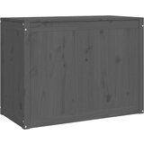 vidaXL Zaboj za perilo siv 88,5x44x66 cm trdna borovina | Shoptok.si