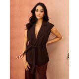 Sinsay Elegantna prsluk s materijalnim remenom od viskoze | shoptok.hr