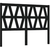 Maison Chic posteljno vzglavje - vzglavna omarica - nočna omarica črno 126x4x100 cm trdna borovina, (21705700) Cene
