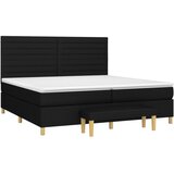  Krevet s oprugama i madracem crni 200x200 cm od tkanine | shoptok.hr