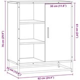 vidaXL Komoda Siva Sonoma 62x35x76 cm Konstruirano drvo | shoptok.hr