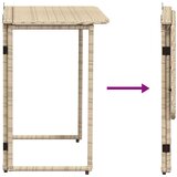 vidaXL Sklopivi vrtni stol bež 90x51x75 cm poliratan | shoptok.hr