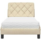 Krevet s madracem krem 80 x 200 cm od tkanine | Eponuda.com