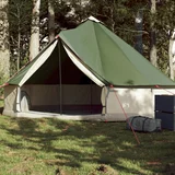 vidaXL Družinski šotor tipi za 6 oseb zelen vodoodporen