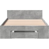  Okvir kreveta s ladicom siva boja betona 90x200 cm drveni | shoptok.hr