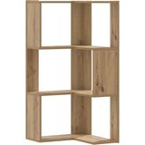  Kutni regal z knjige 3 razine artisian hrast 50x50x102cm drveni | shoptok.hr