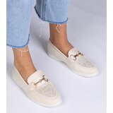 D/CEO marka niezdefiniowana Beige suede loafers with rhinestones Minilla | shoptok.hr