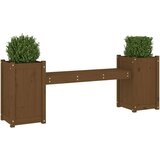 vidaXL Klupa sa sadilicama boja meda 180 x 36 x 63 cm masivna borovina | shoptok.hr