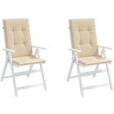  Jastuci za vrtne stolice 2 kom bež 120 x 50 x 3 cm od tkanine | shoptok.hr