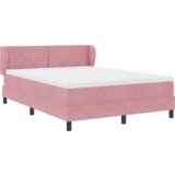 Box Spring Krevet s Madracem Ružičasta 140x190 cm Baršun | shoptok.hr