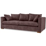 Scandic Temno rjava sedežna garnitura iz umetnega usnja 225 cm Hamburg – | Shoptok.si