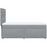vidaXL Box spring postelja z vzmetnico svetlo siv 100x200 cm blago, (21291889) | Shoptok.si