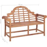 vidaXL Vrtna klupa 127 x 58 5 x 92 5 cm od masivne tikovine | shoptok.hr