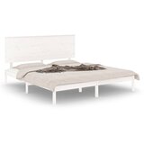 The Living Store Posteljni okvir bel iz trdne borovine 200x200 cm - Posteljni Okvir, (21523705) | Shoptok.si