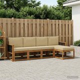  Set vanjskih sofa 5 pcs Prirodna i bež Poliester | shoptok.hr