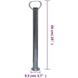 potporni kotač 60 mm s 2 potporne cijevi i 2 stezaljke | shoptok.hr