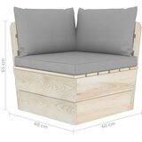  Vrtni dvosjed od paleta od smrekovine s jastucima | shoptok.hr