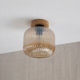 PLAFONSKA svetiljka MILOU WOOD 1xE27/15W/230V hrast/zadimljeno bež, prečnik 20 cm | Eponuda.com