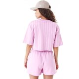 New Era ženska majica pinstripe pink womens crop t-shirt