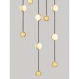 Nova Luce Mat crna LED viseća svjetiljka aluminijska s mogućnosti zatamnjivanja sa sjenilom od akrilnog stakla ø 38 cm Alcinoe – | shoptok.hr