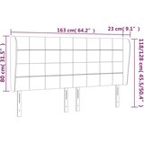  Uzglavlje s ušima crno 163x23x118/128 cm od tkanine | shoptok.hr