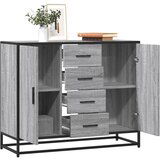 vidaXL Komoda siva sonoma 92x35x76 cm inženirski les Cene