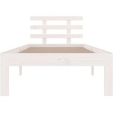  Posteljni okvir bel iz trdnega lesa 75x190 cm 2FT6, (20905710) | Shoptok.si