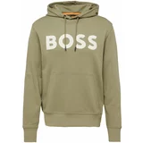 Boss Sweater majica 'Webasic' maslinasta / bijela