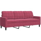  2-dijelni set sofa s jastucima crvena boja vina baršunasti | shoptok.hr