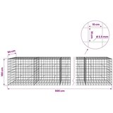  Gabion s žicom debljine 3 5 mm i mrežom 10x10 cm 500x50x100 cm - 50 cm 100 cm 500 cm | shoptok.hr